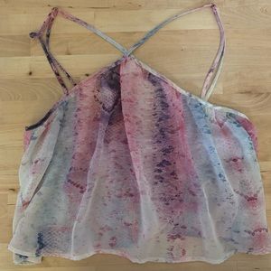 Show me your mumu flowy crop top